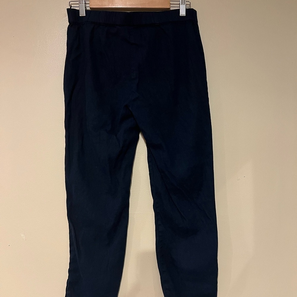 J. Jill Women's Navy Pull On Linen Blend Pants Size Small - Picture 4 of 7